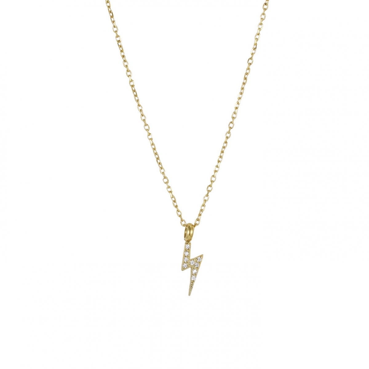 Flash Crystal Necklace Gold
