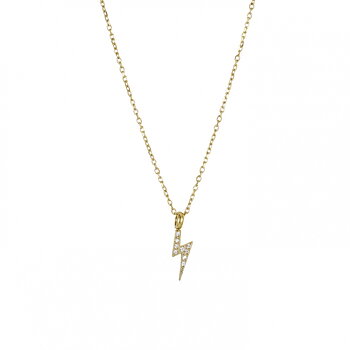 Flash Crystal Necklace Gold