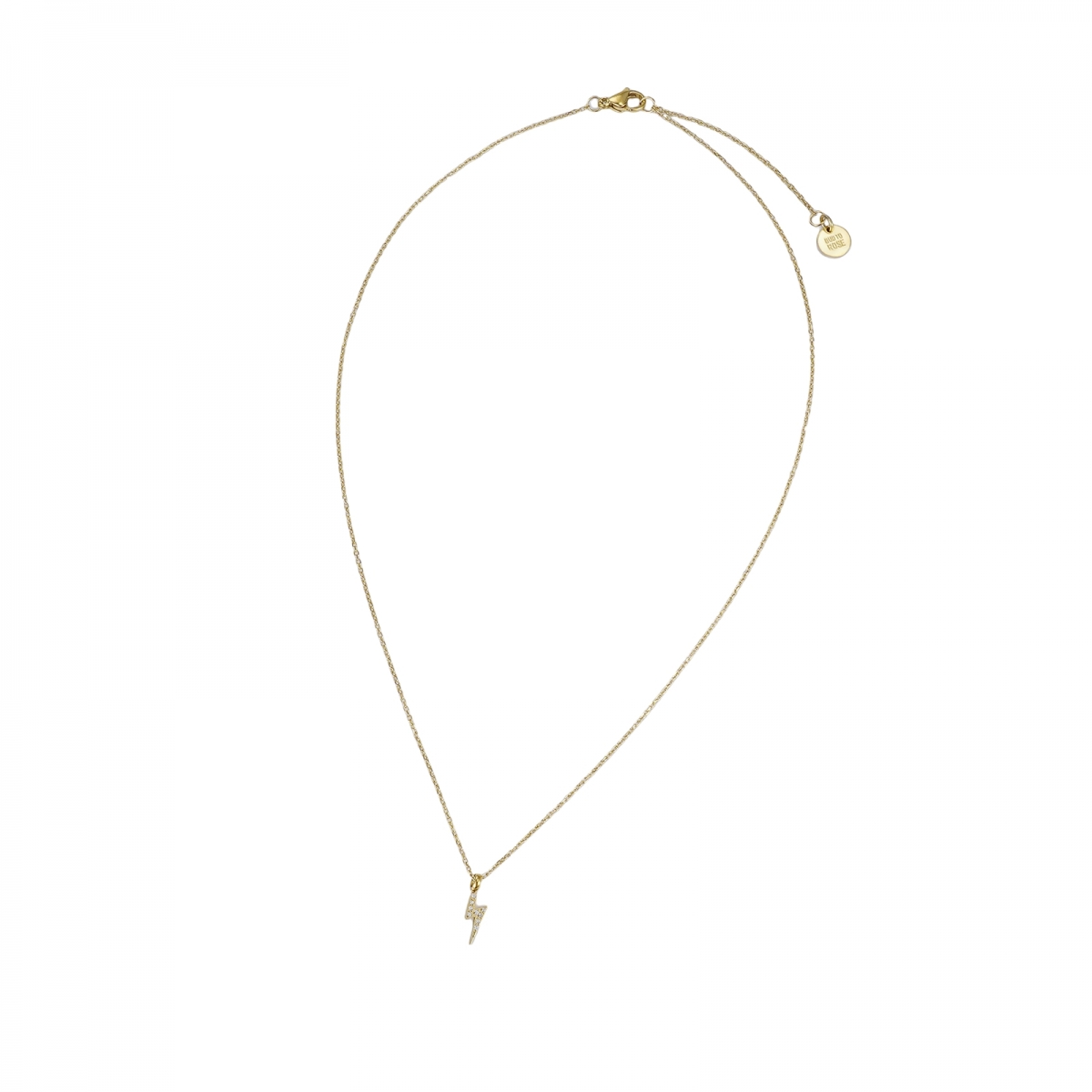 Flash Crystal Necklace Gold - 3