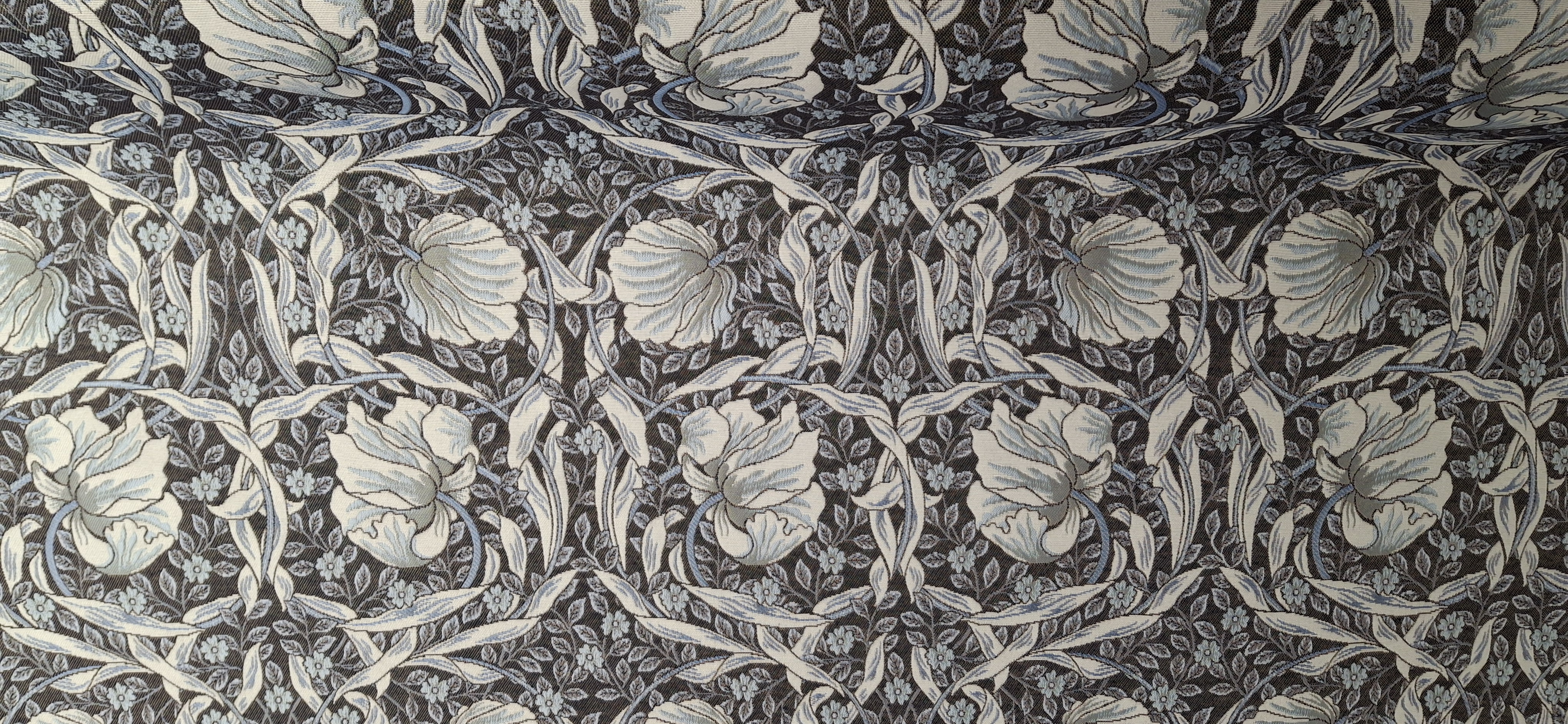 William Morris - möbeltyg blå nyanser