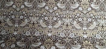 William Morris - möbeltyg brun fågel
