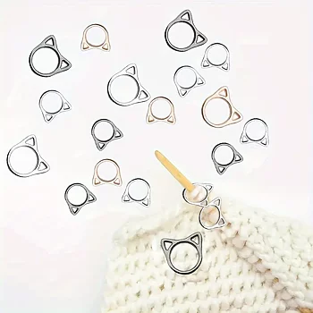 Kattmarkörer - Stickning/virkning 10 st