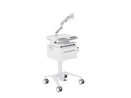 M Medical Cart Basic with Drawer incl. monitor gas lift arm