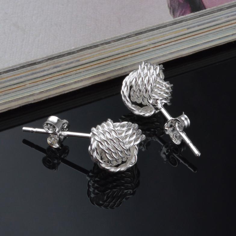 Smyckeset "Knot" med Halsband och Örhängen i 925 Sterling Silver - 8