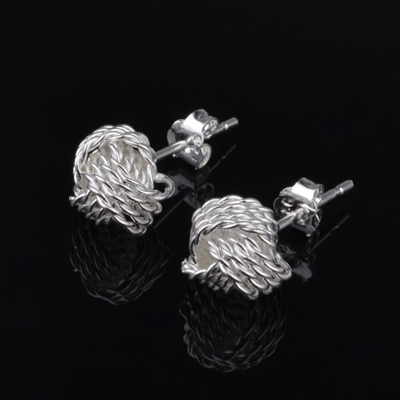 Smyckeset "Knot" med Halsband och Örhängen i 925 Sterling Silver - 10