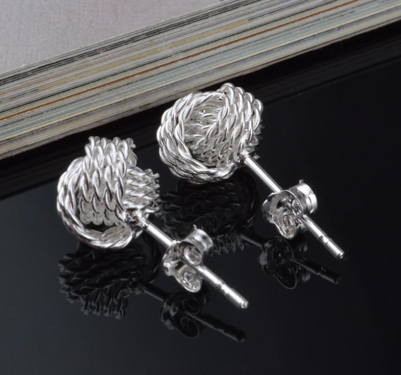 Smyckeset "Knot" med Halsband och Örhängen i 925 Sterling Silver - 5