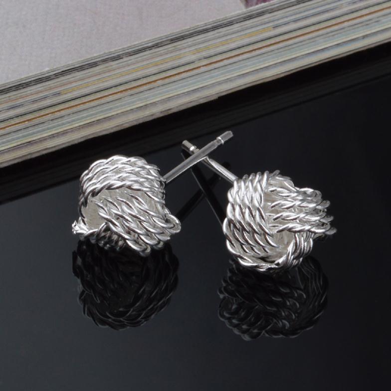 Smyckeset "Knot" med Halsband och Örhängen i 925 Sterling Silver - 6