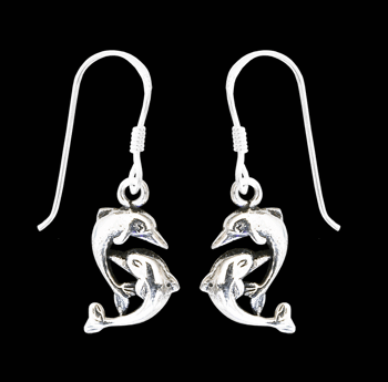 Delfin örhängen i Äkta silver.