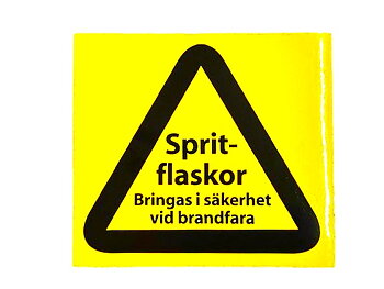 Spritflasker bringes i sikkerhet i tilfelle brannfare