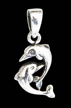 Litet delfin hänge i Äkta silver.