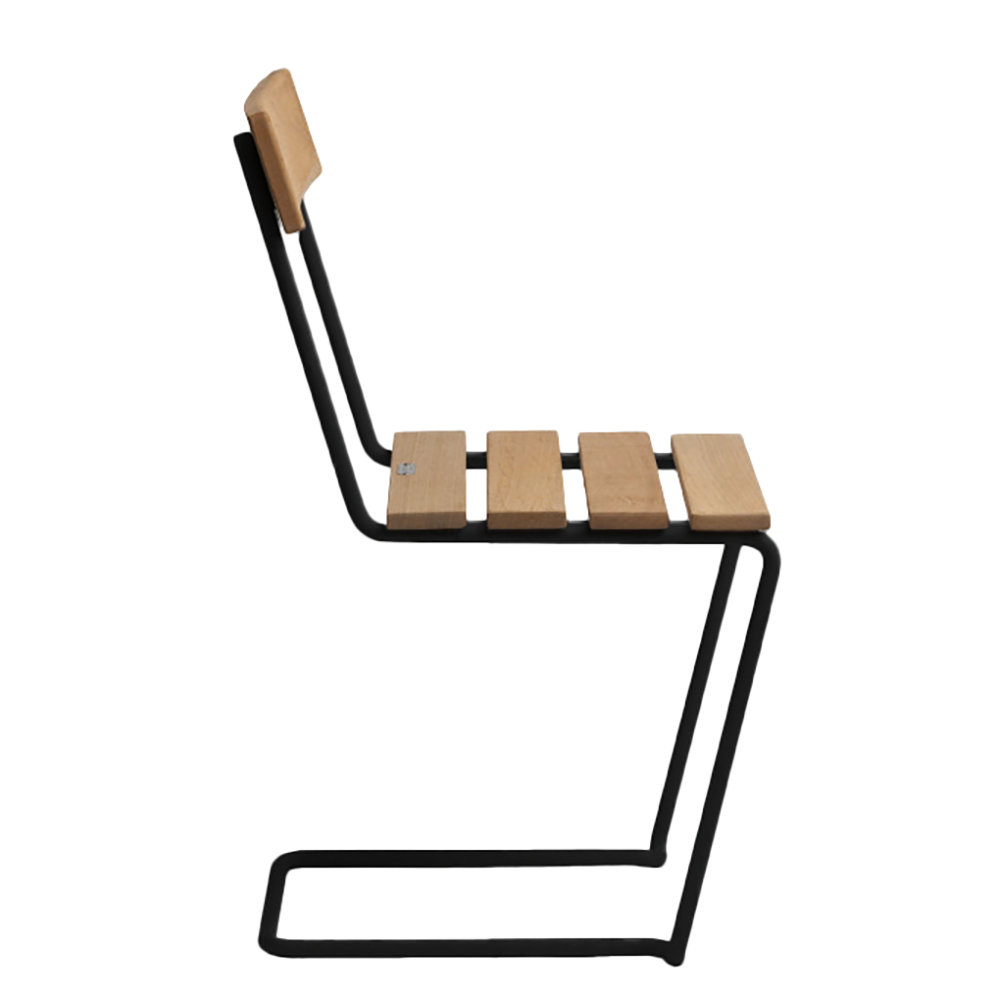 Chair 1 oak / black stand - Grythyttans stålmöbler - 2