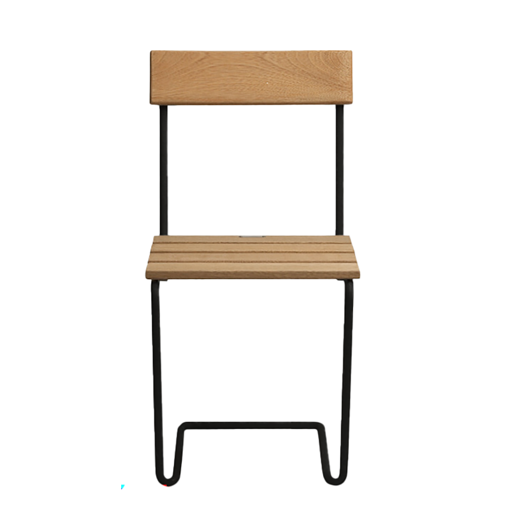 Chair 1 oak / black stand - Grythyttans stålmöbler