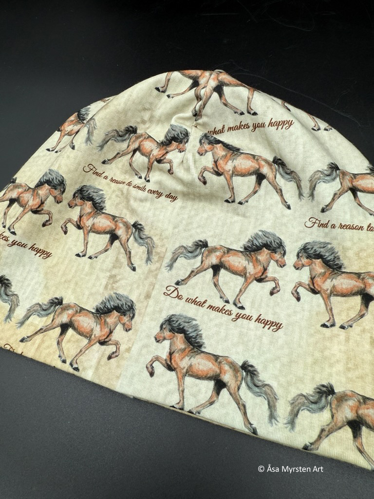 Hat, Ribb cotton touch - Happy Moments Icelandic horse
