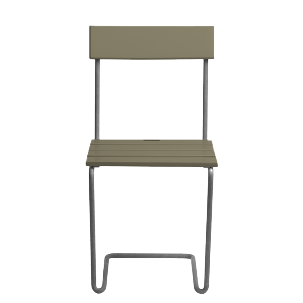 Chair 1 light green / zinc stand - Grythyttans stålmöbler