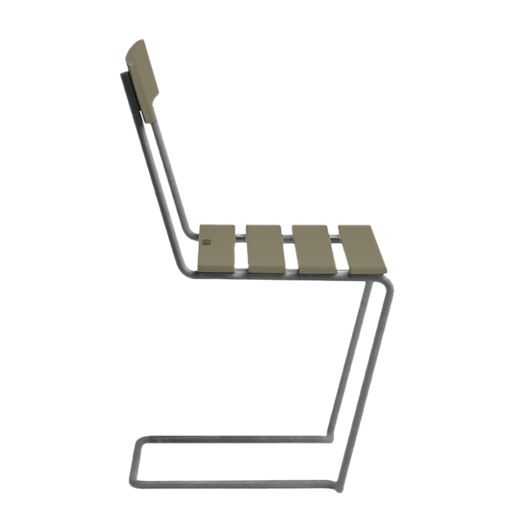 Chair 1 light green / zinc stand - Grythyttans stålmöbler - 2