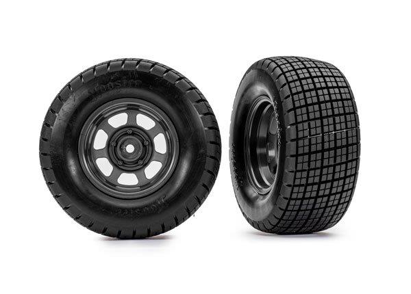 Traxxas Däck & Fälg Hoosier / Dirt Oval 2WD Fram (2)