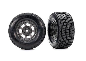 Traxxas Däck & Fälg Hoosier / Dirt Oval 4WD/2WD Bak (2)