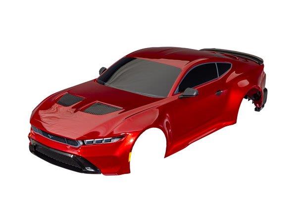 Traxxas Kaross Ford Mustang Clipless Komplett Röd