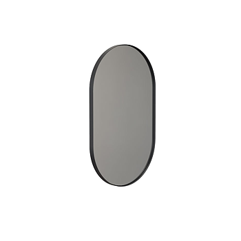 Spegel matt svart - oval 80x50 cm