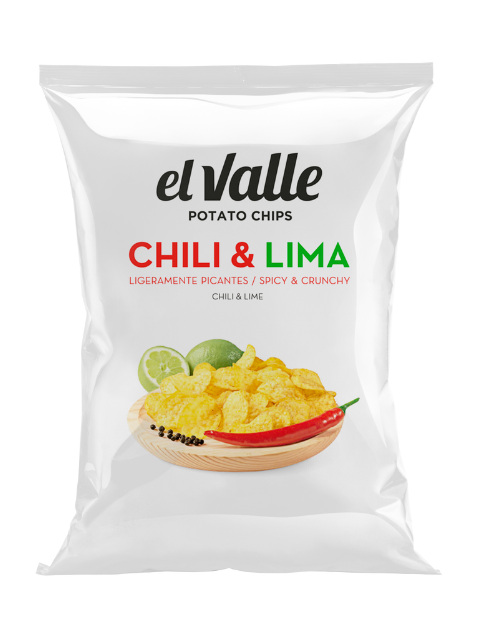 El Valle Potatischips Chili & Lime, 130 g spanska chips