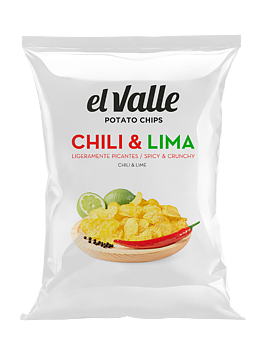 El Valle Potatischips Chili & Lime, 130 g spanska chips