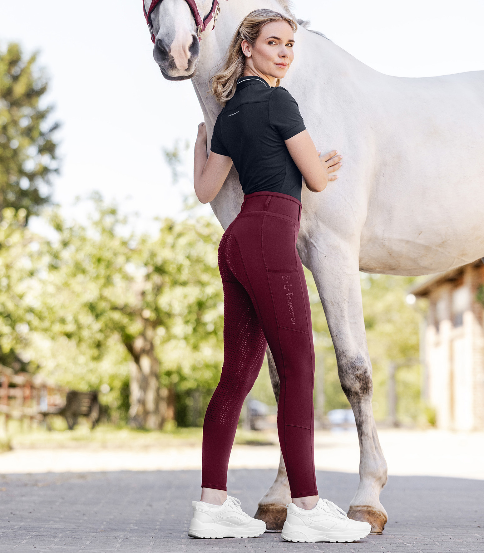 ELT Ella Glam Riding Leggings - Velvet red - 3
