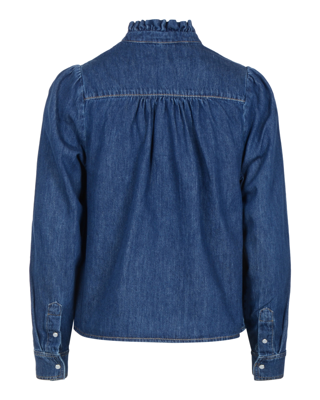 Jeansskjorta rak med kråskrage - 2