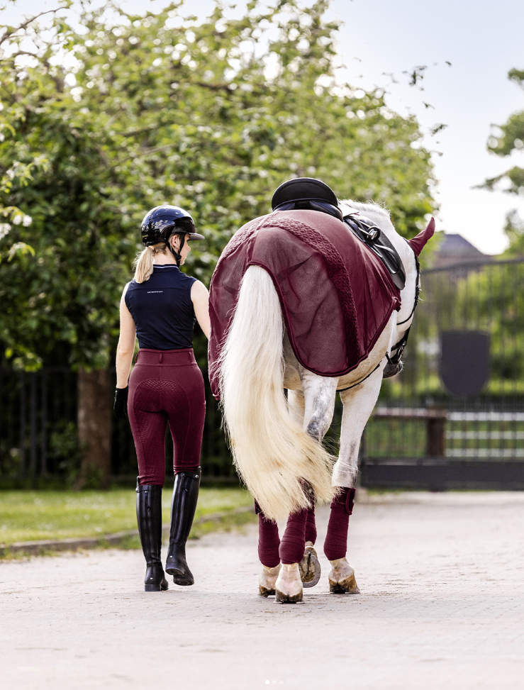 Waldhausen Rom fly riding blanket - Velvet red - 3