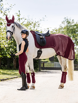 Waldhausen Rom fly riding blanket - Velvet red
