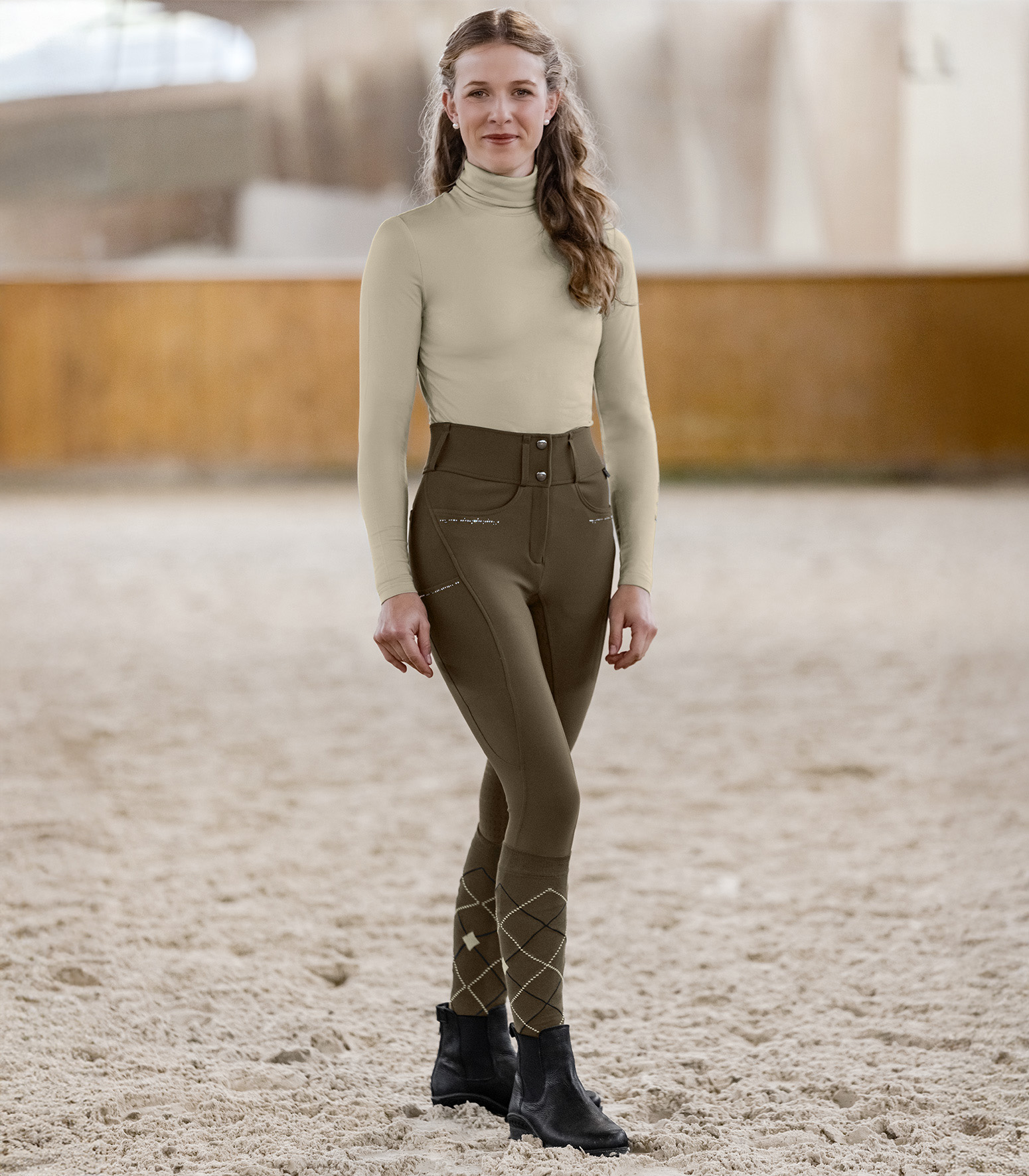 ELT Mathilda Glam Korkeavyötäröiset Ratsastushousut - Vihreänruskea - 3