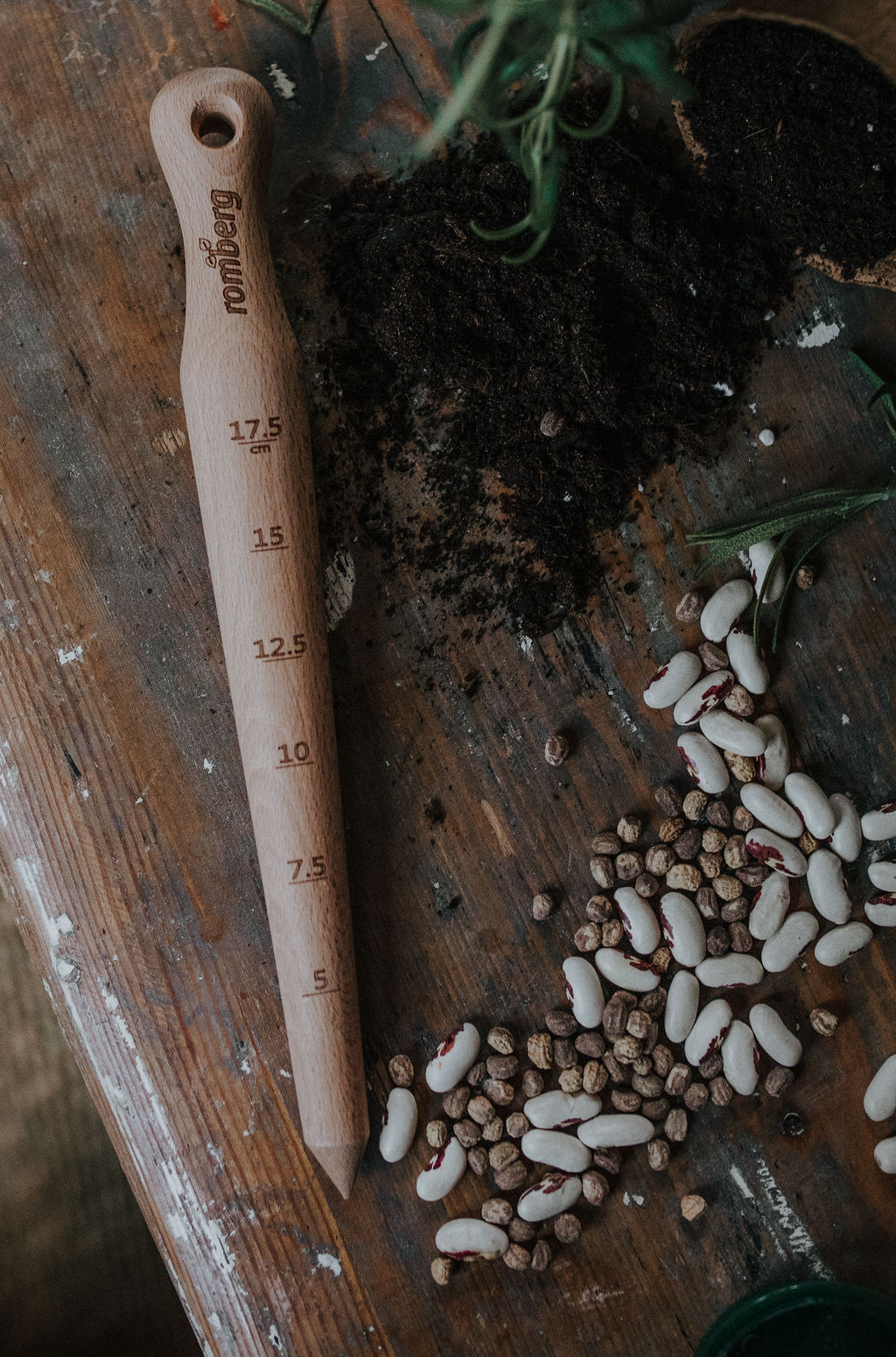 Planteringspinne i trä -17,5 cm