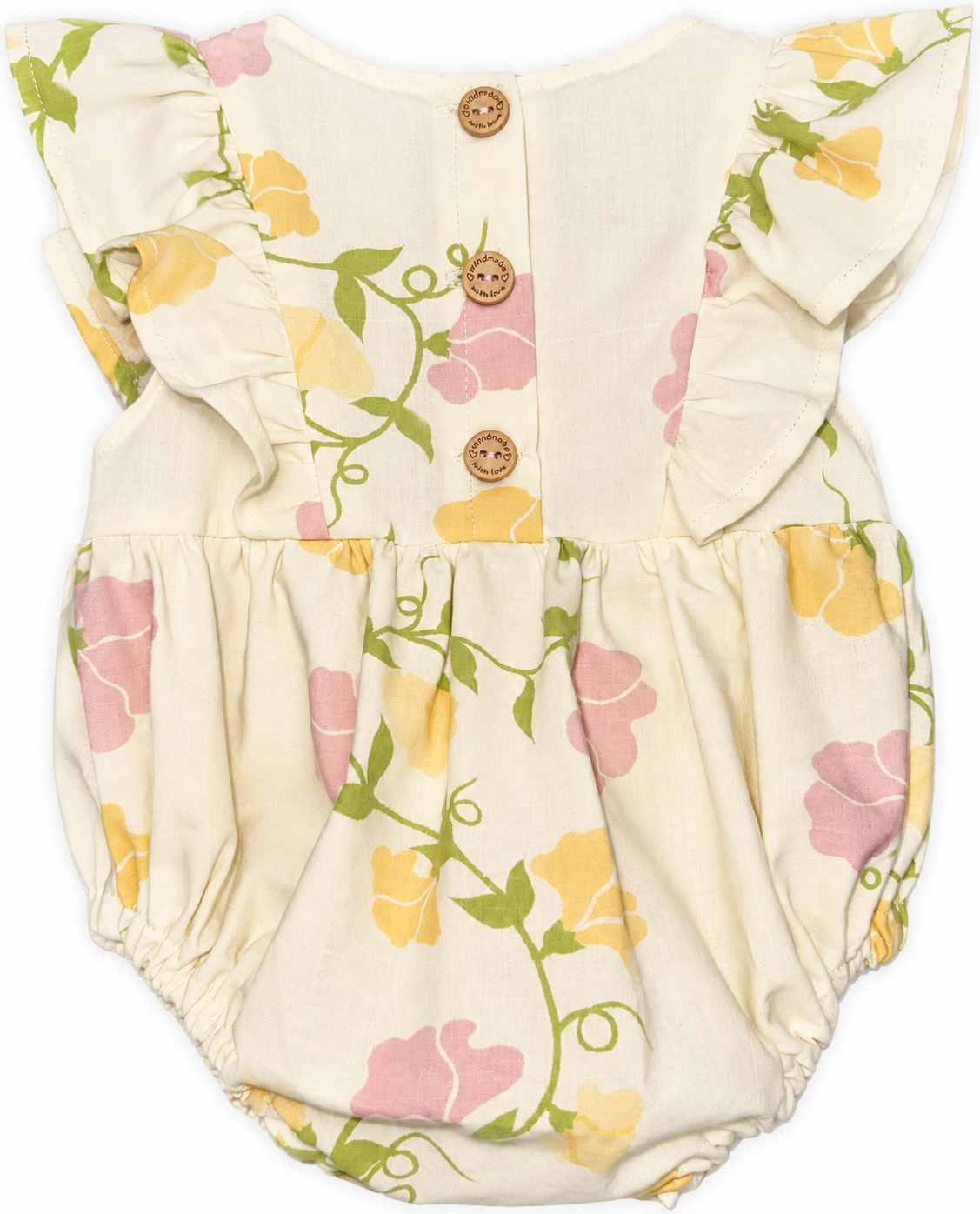 Romper Reuse i bomull – Sommarblom | 62/68 - 2