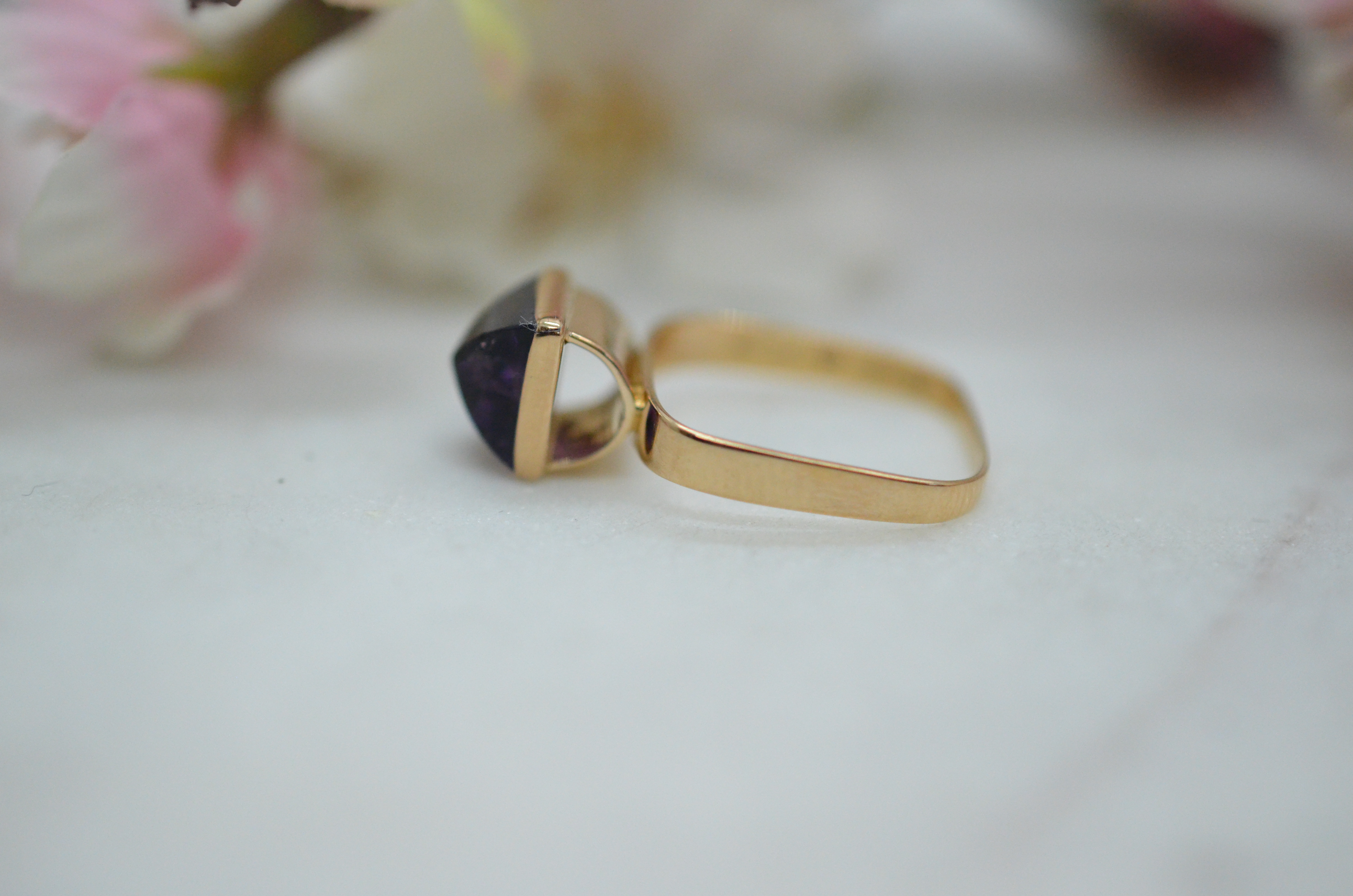 Vintage 18k ring with amethyst, 1963 - 6