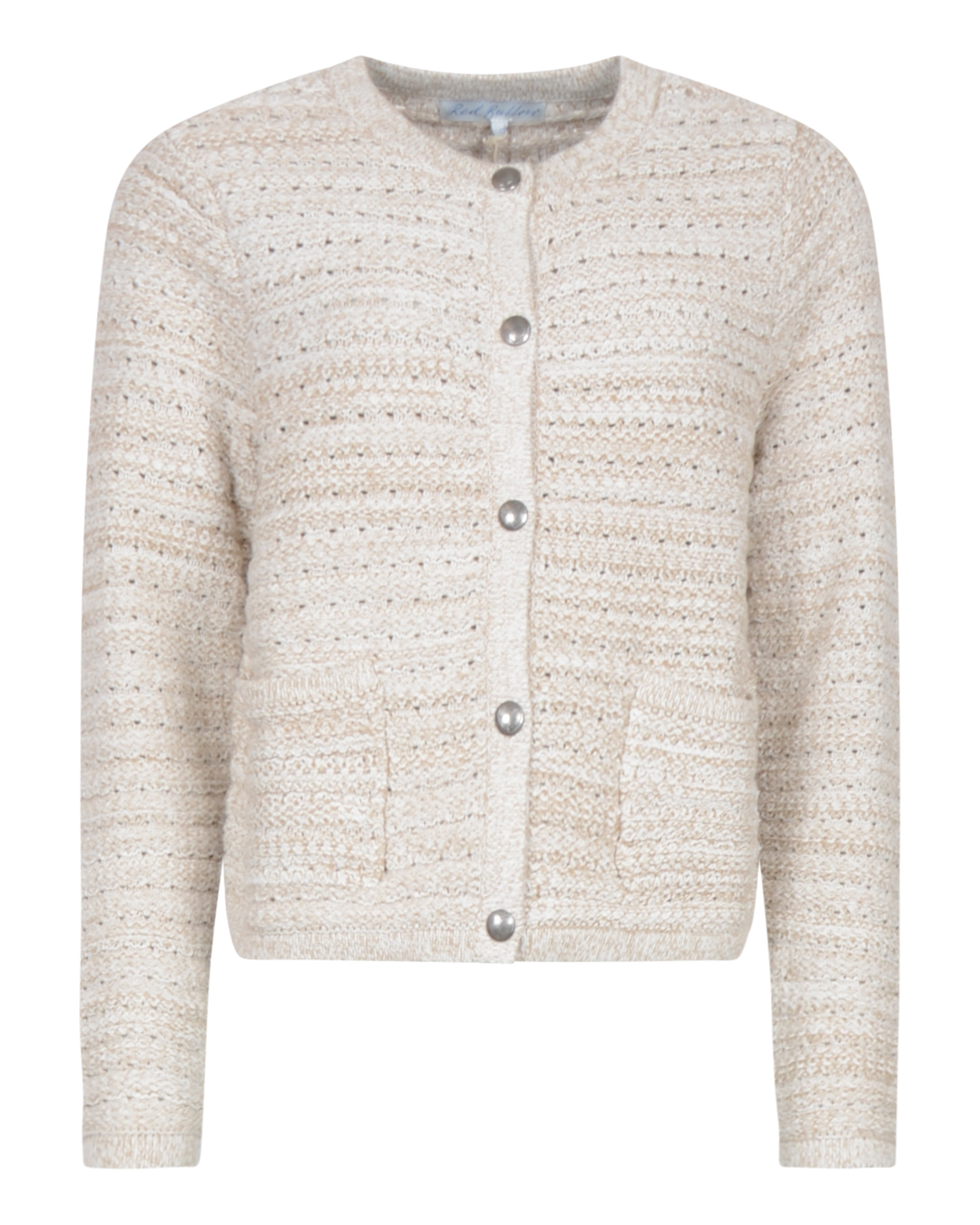 Kofta Danelle fickor beige/vit melerad
