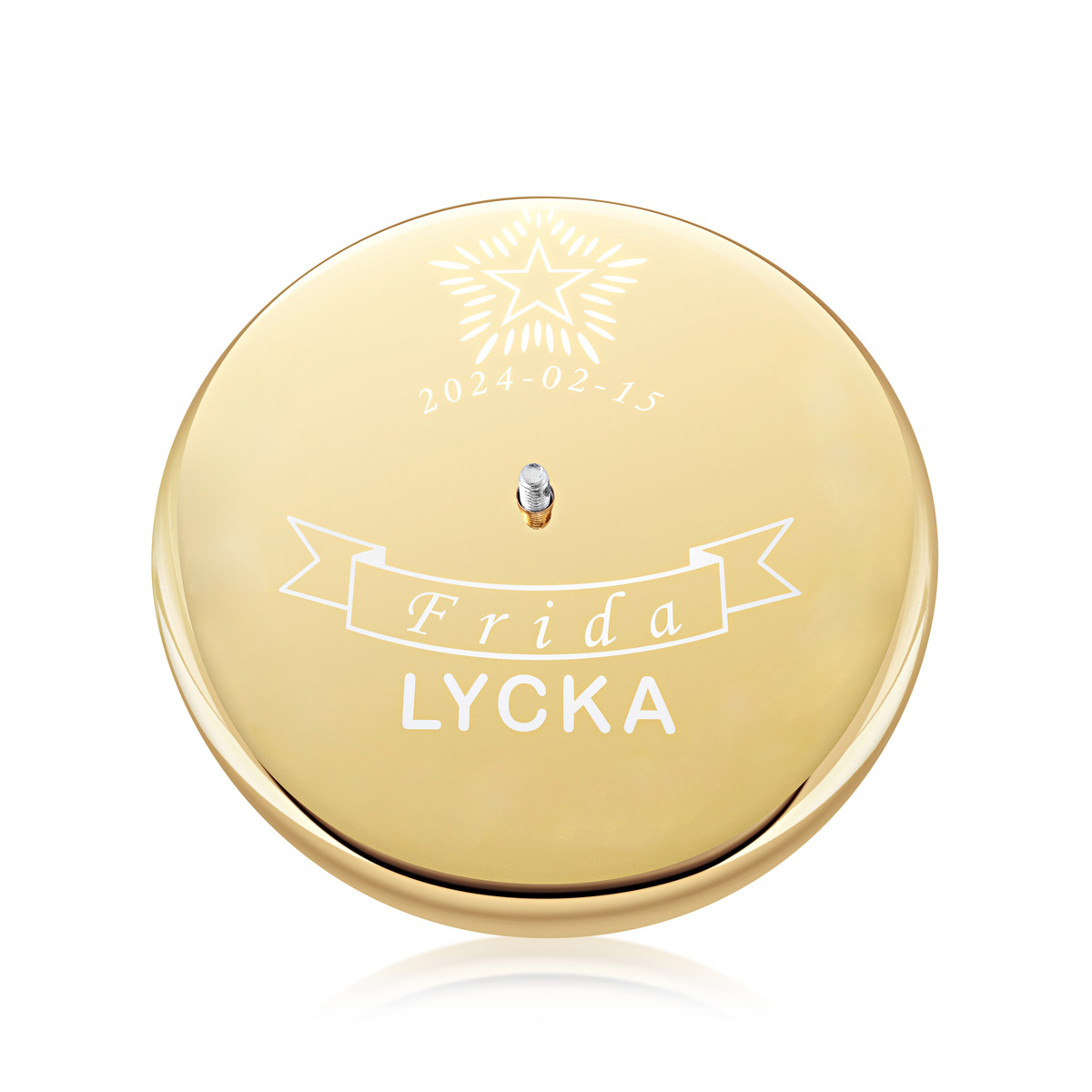 Flaggstång Lyckopenningen Mässingpläterad Enkel - 5