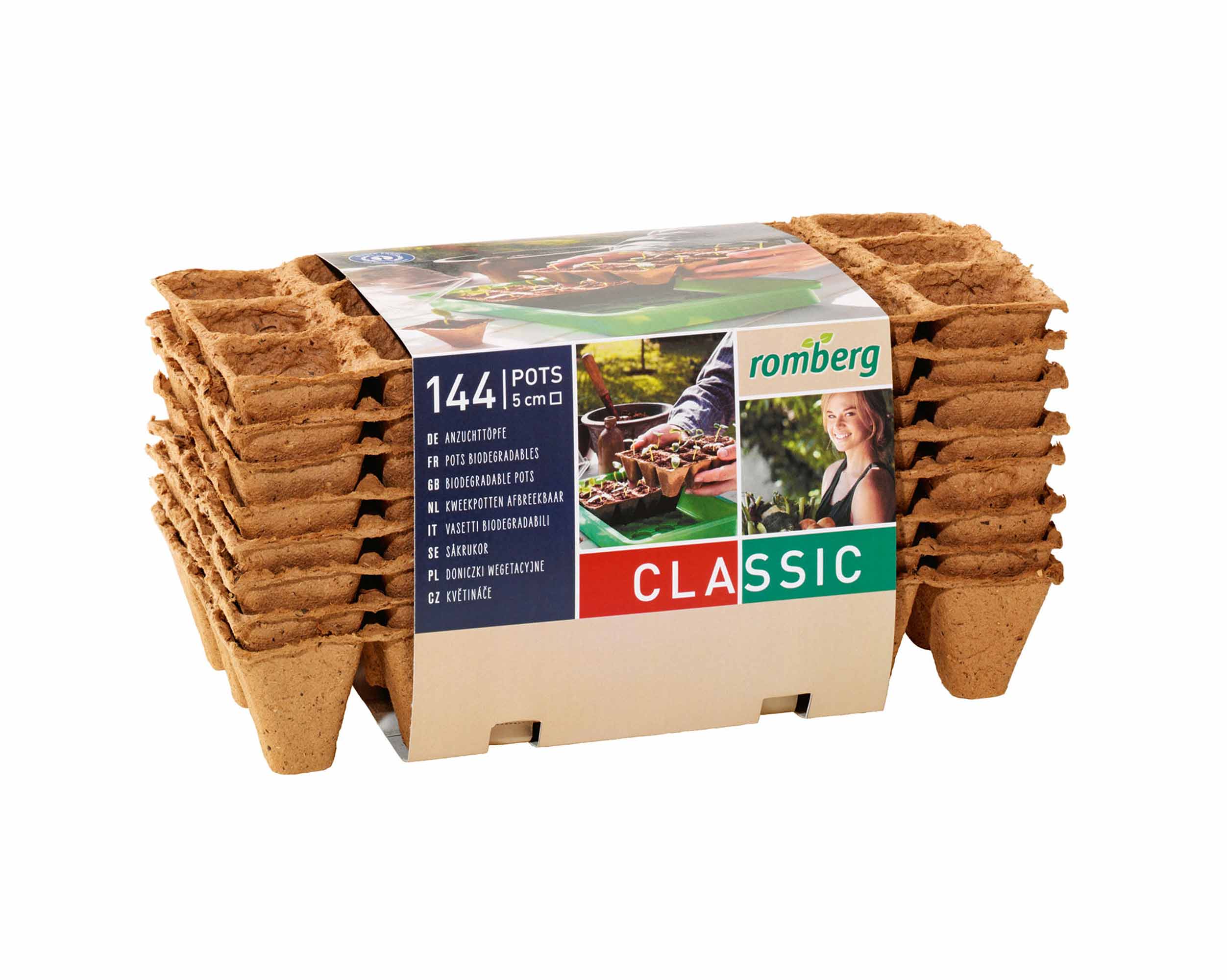 Fiberkrukor - 144 st - 5x5 cm