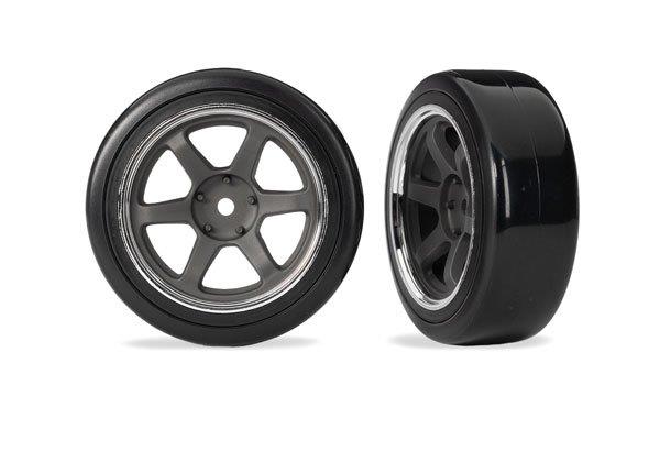 Traxxas Däck & Fälg 1.9tum Drift Fram Inomhus (2)