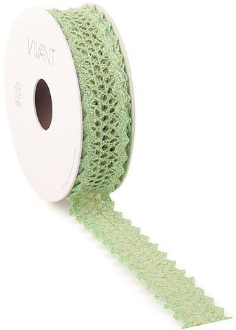 Lace med Guld Soap green 1 meter