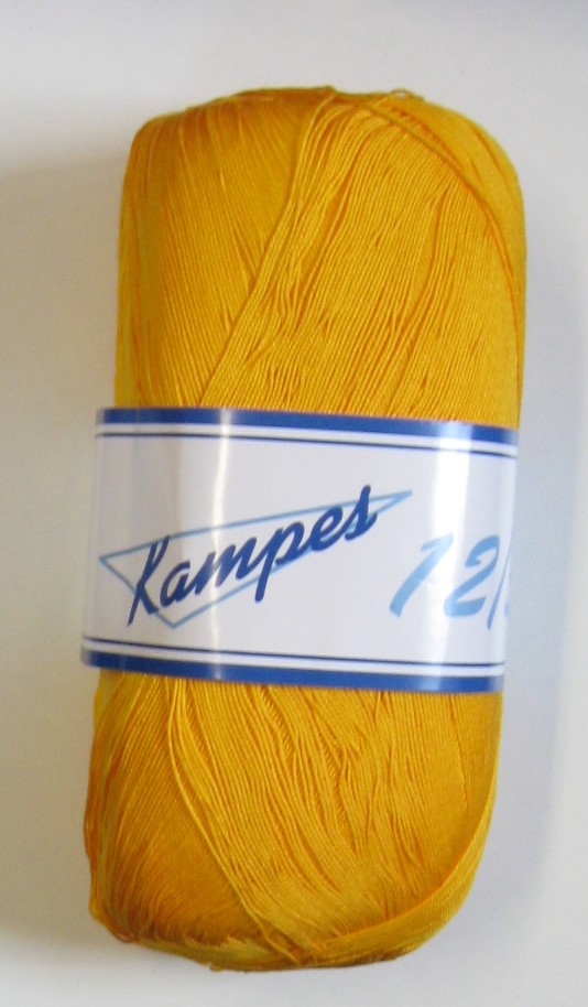 Kampes 12/3, 100 % bomull. Gul