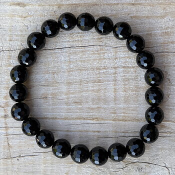 Armband  - Onyx -Facettslipad