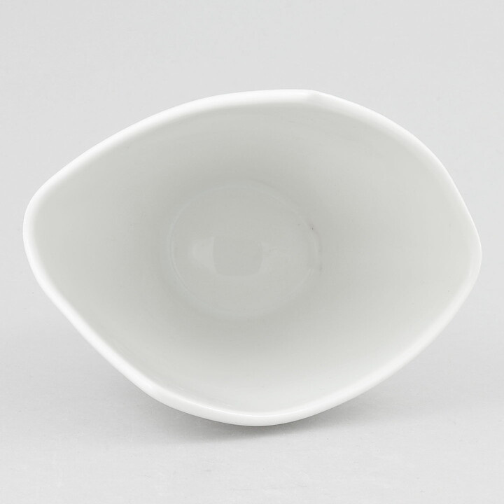 Hans Stangl (1950s) White Modern Vase with Red Decor 16 cm