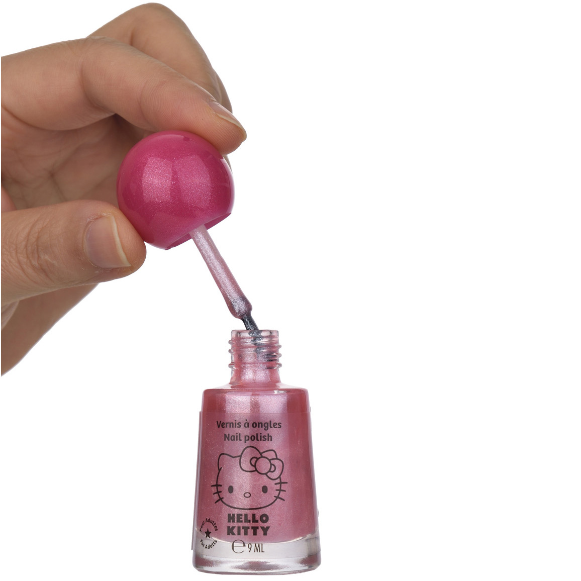 Hello Kitty Nagellack 9 ml för Vuxna - Skimrande Rosa - 2