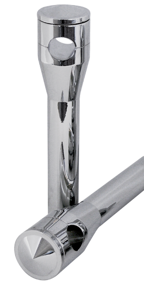 Styrfästen runda custom m. lock, 6", 1/2-20 gänga
