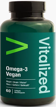 Vitalized Omega-3 Vegan – Växtbaserad Algolja (60 softgels)