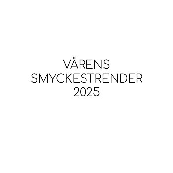 Vårens smyckestrender 2025