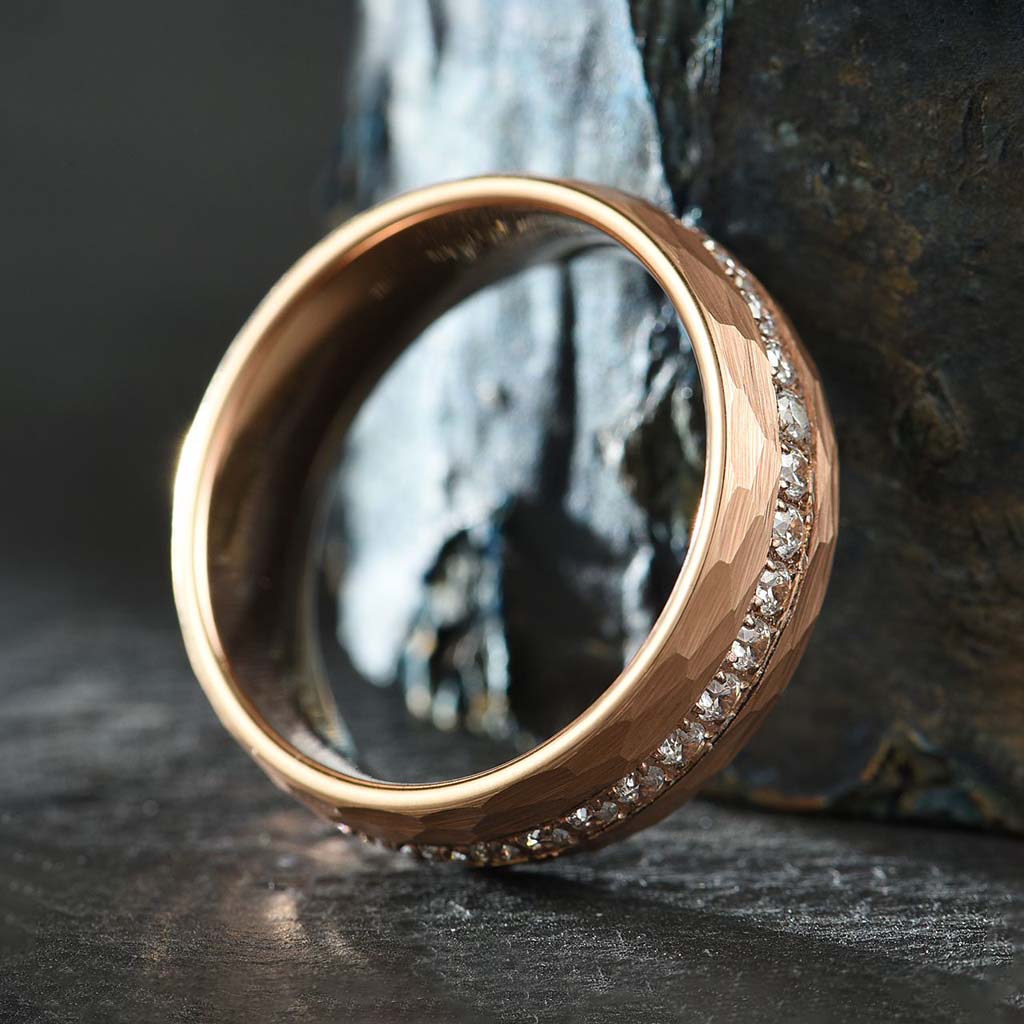 Ring Allians Hamrad - Eternity Roséguld En unik ring i Skandinavisk design från hjärtat av Onsala