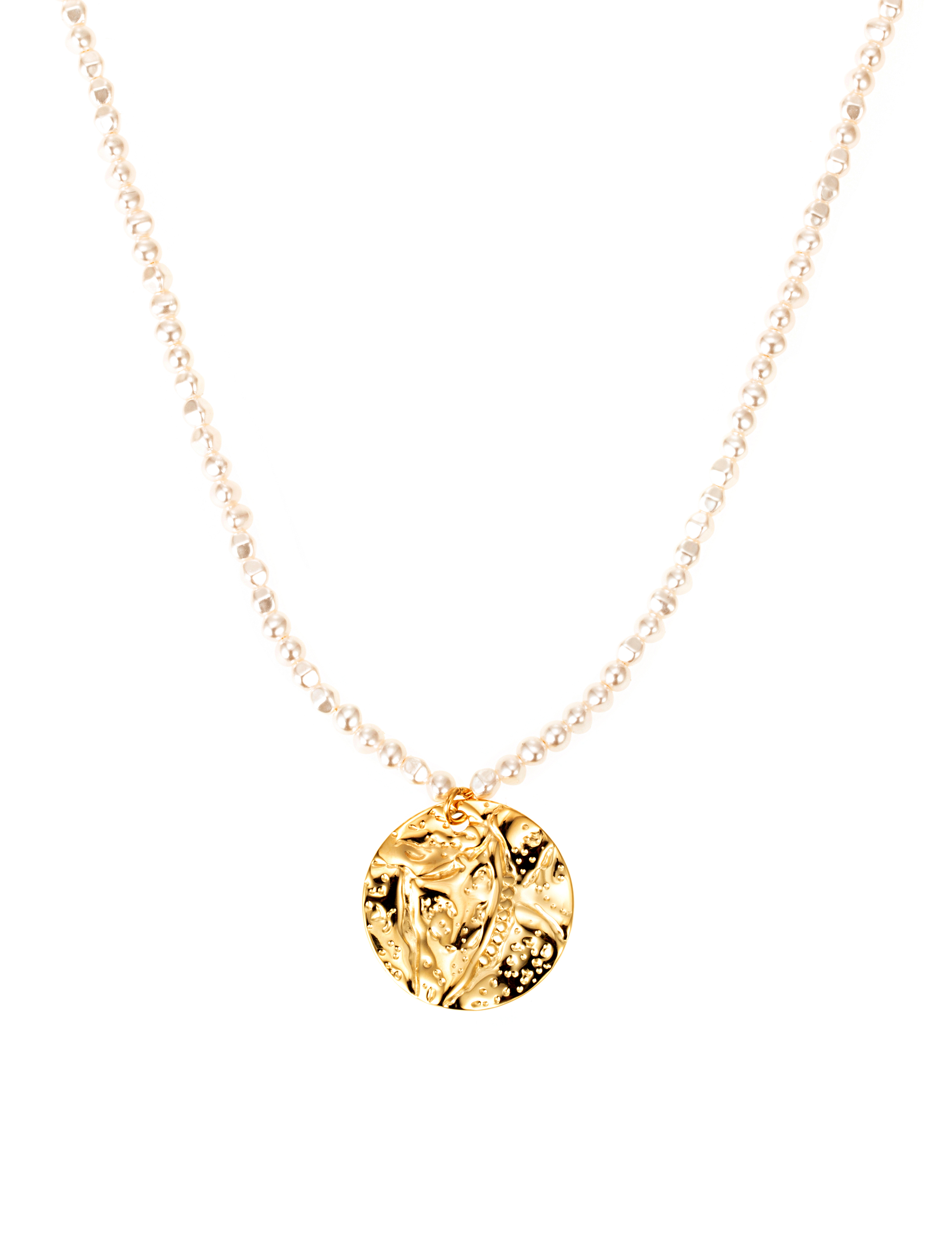 Amalfi pearl necklace gold