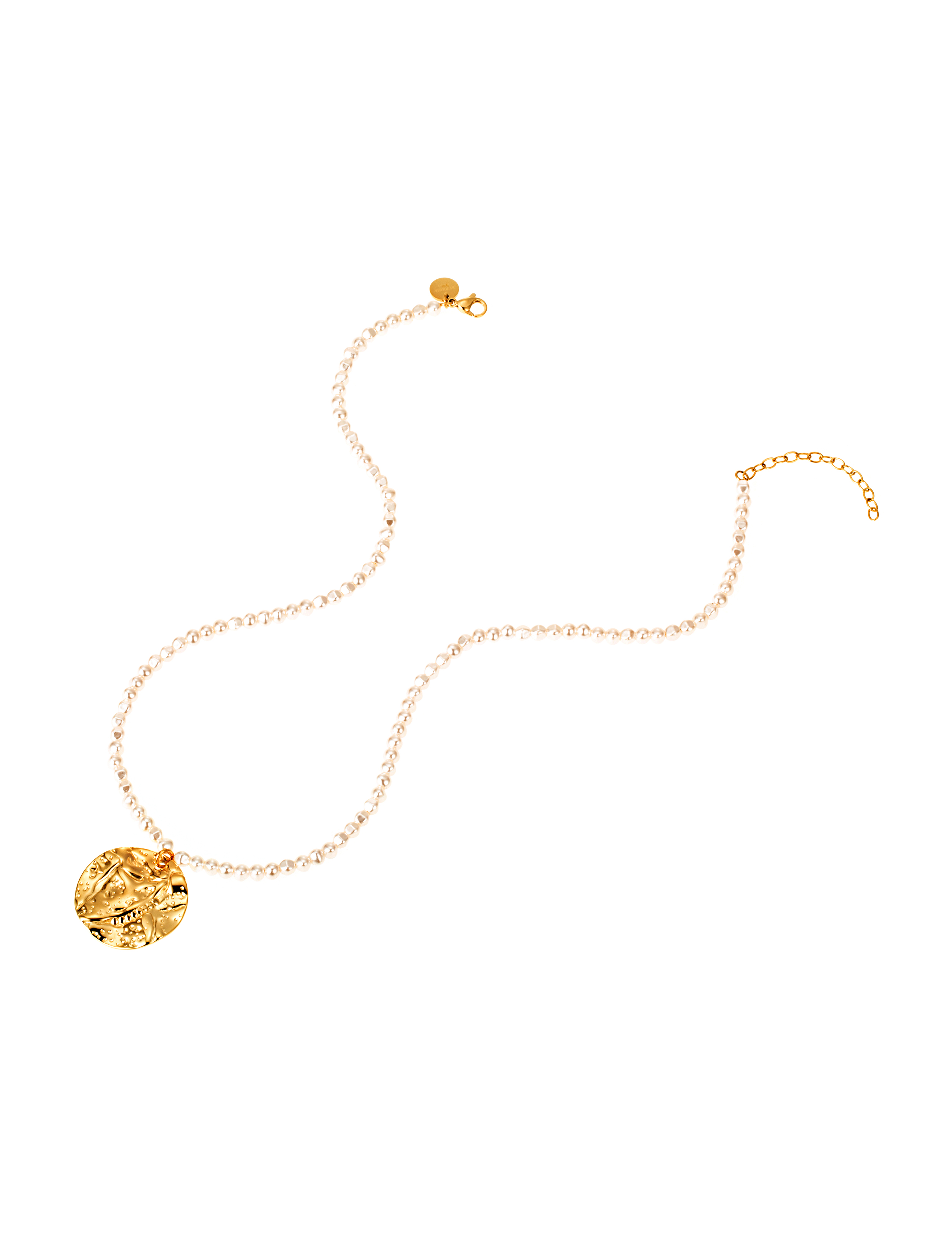 Amalfi pearl necklace gold - 5