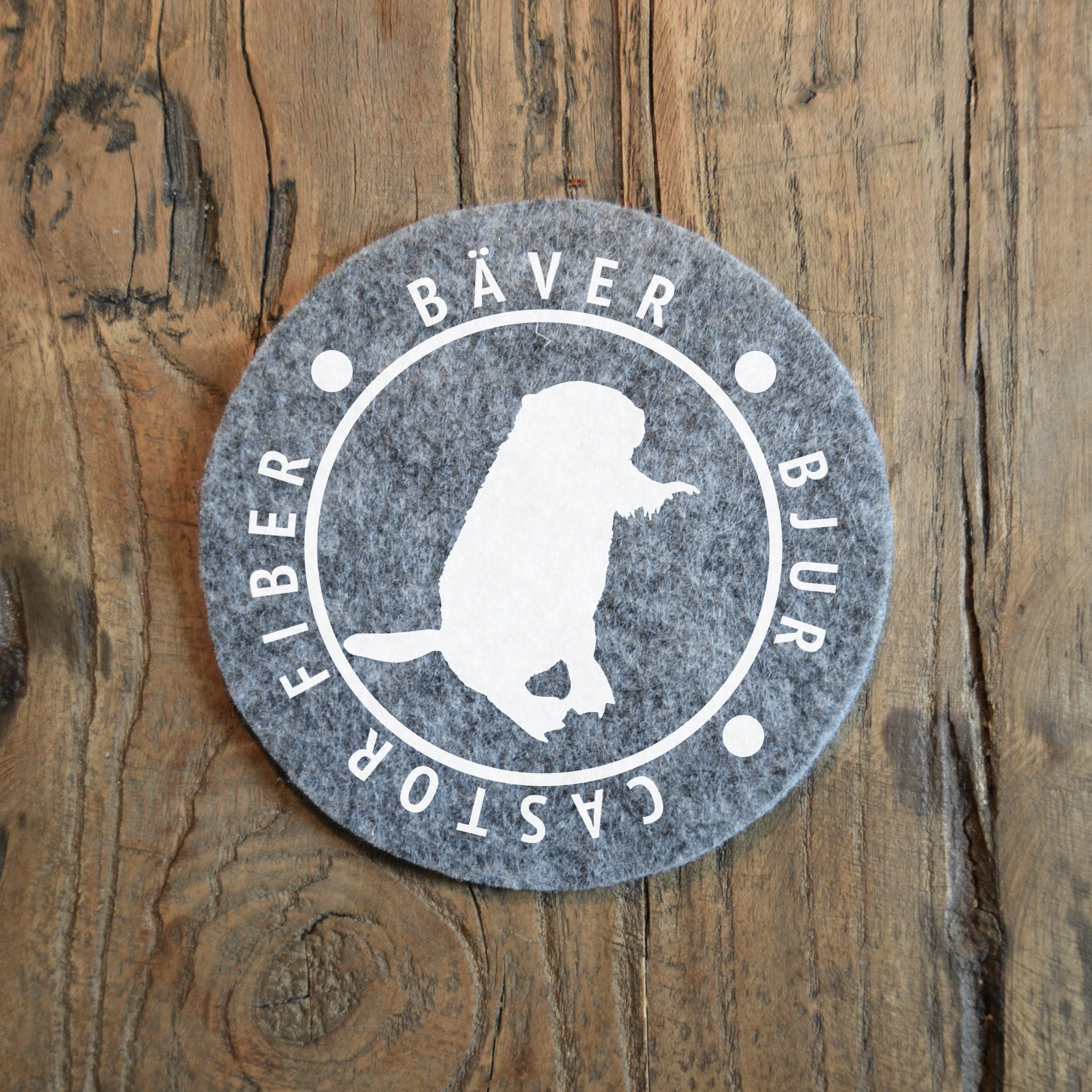 Glasunderlägg - Bäver (castor fiber)
