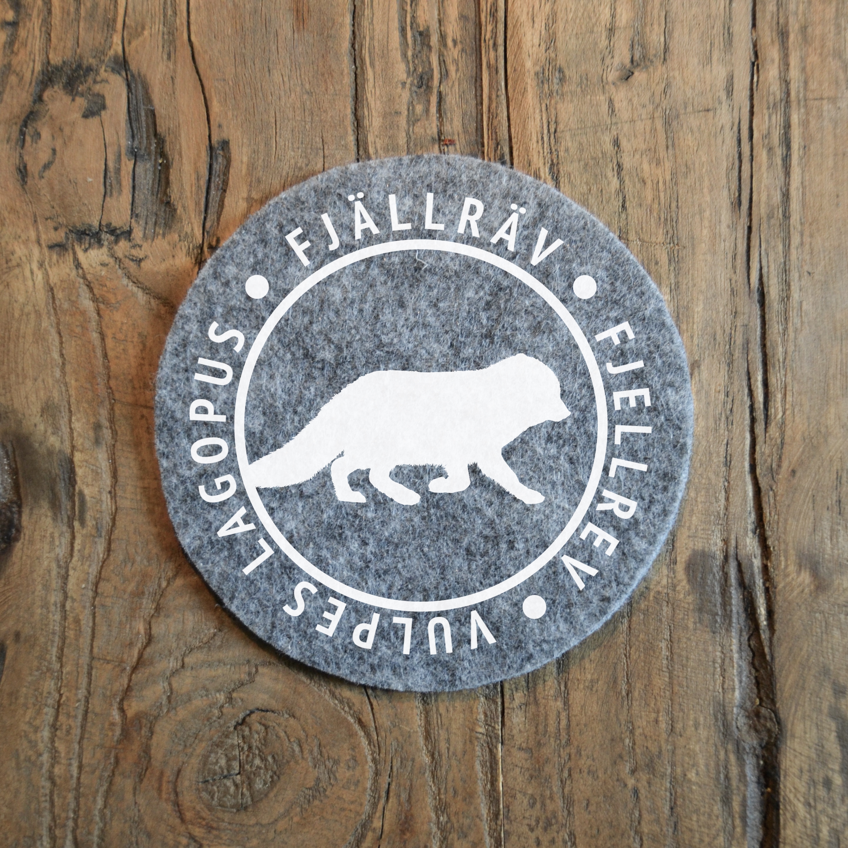 Glasunderlägg - Fjällräv (vulpes lagopus)
